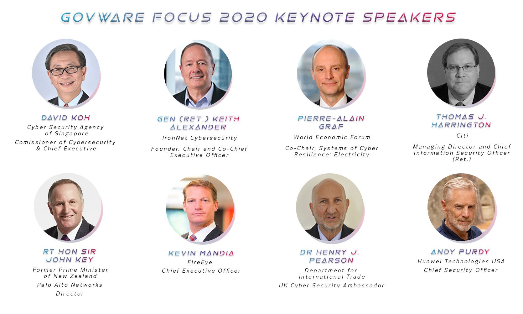 GovWare Focus 2020 Keynote Speakers